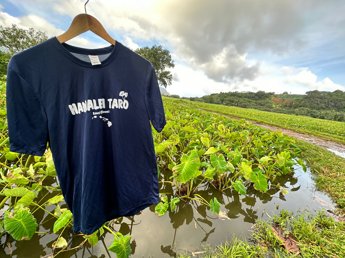 Hanalei Taro Dri Fit Hawaiian Islands Unisex Shirt Navy or Graphite