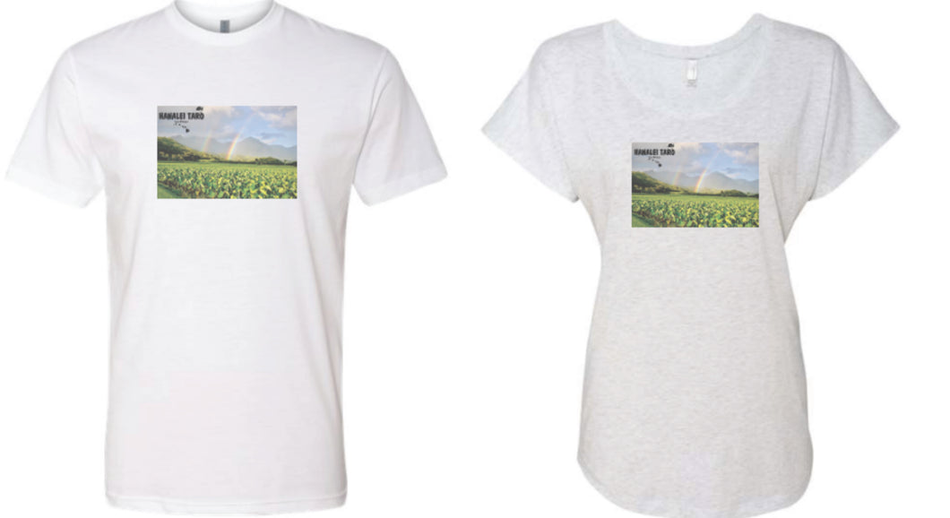 Hanalei Taro Double Rainbow - Unisex or Women’s Dolman Shirt