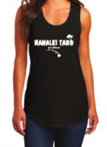 Hanalei Taro Hawaiian Islands Women’s Racerback Tank - Black or Bright Blue