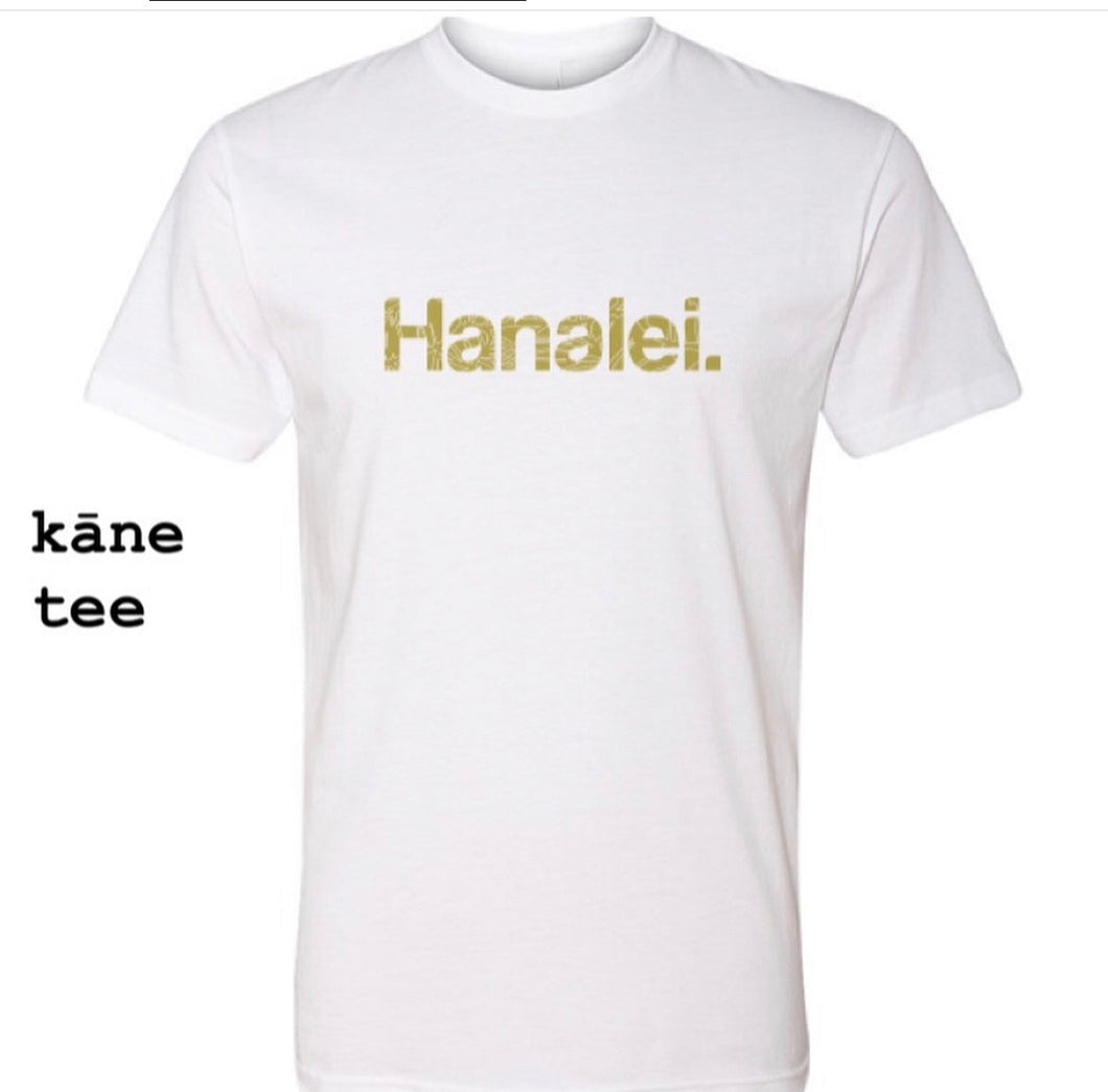 Hanalei Men’s/Unisex White T-Shirt Limited Edition Fundraiser Collab Aloha Modern x Hanalei Taro