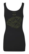 Load image into Gallery viewer, Hanalei Women&#39;s Fitted Black Tank Limited Edition Fundraiser Collab Aloha Modern x Hanalei Taro